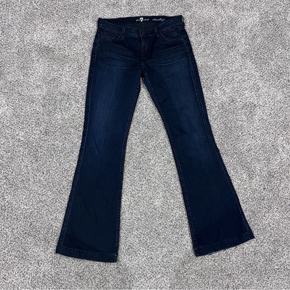7 For All Mankind Women’s Dark Wash Charlize Bootcut Mid Rise Jeans Size 28 - Picture 1 of 12